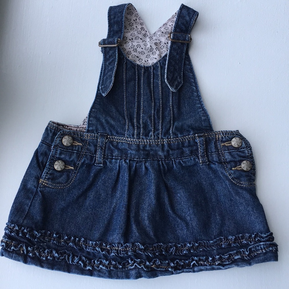 Zara denim overall dress